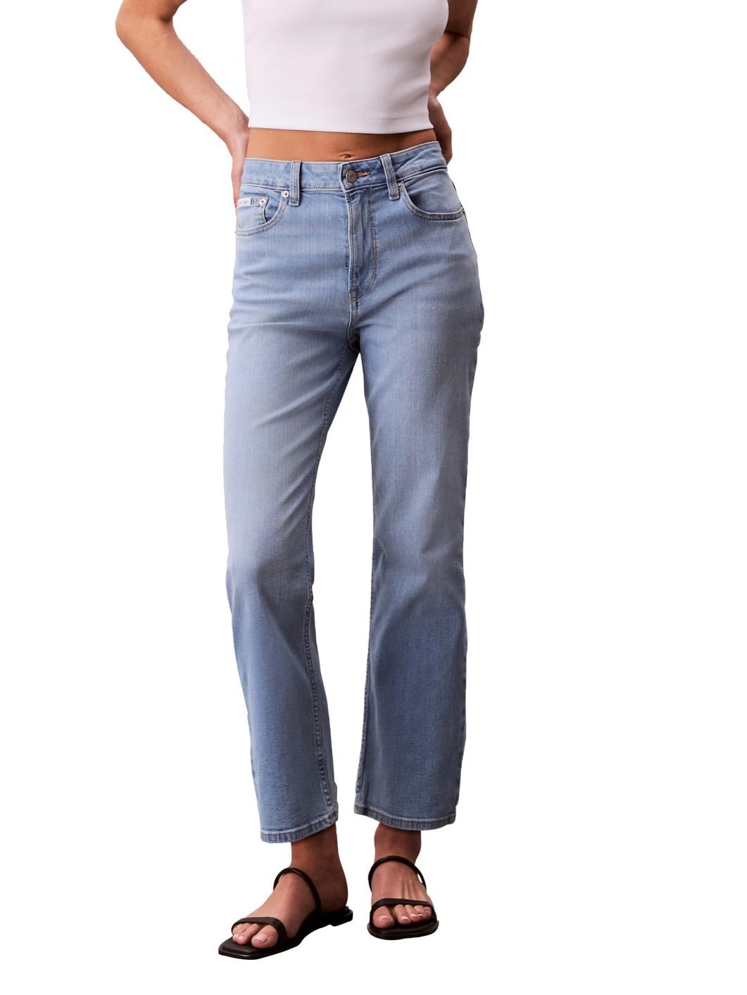 Calvin Klein Women's High Rise Straight Fit Jeans