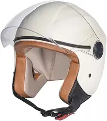 Capacete Moto Aberto Masculino Feminino Bege