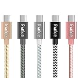 Micro USB Cable, Rankie 5-Pack 3ft Nylon Braided Extremely Durable Micro USB Cable High Speed USB 2.0 A Male to Micro B Sync and Charging Cables (5-Color Combo) - R1325