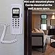 Wandmontiertes Telefon, Telefon mit Schnur Anruferkennung Festnetztelefon für das Home Office des Hotels mit Unterstützung für DTMF/FSK für Hintergrundbeleuchtung der
