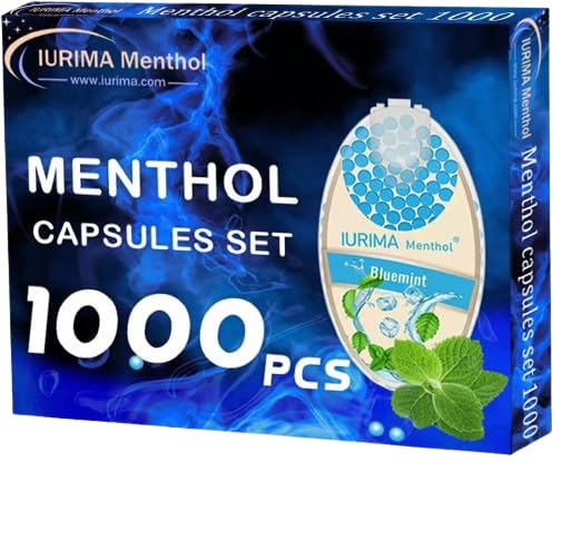 1000 Crush Balls Mint Flavor Menthol Crush BallsIced Mint Capsules and Peppermint Strainer with Flavor Beads