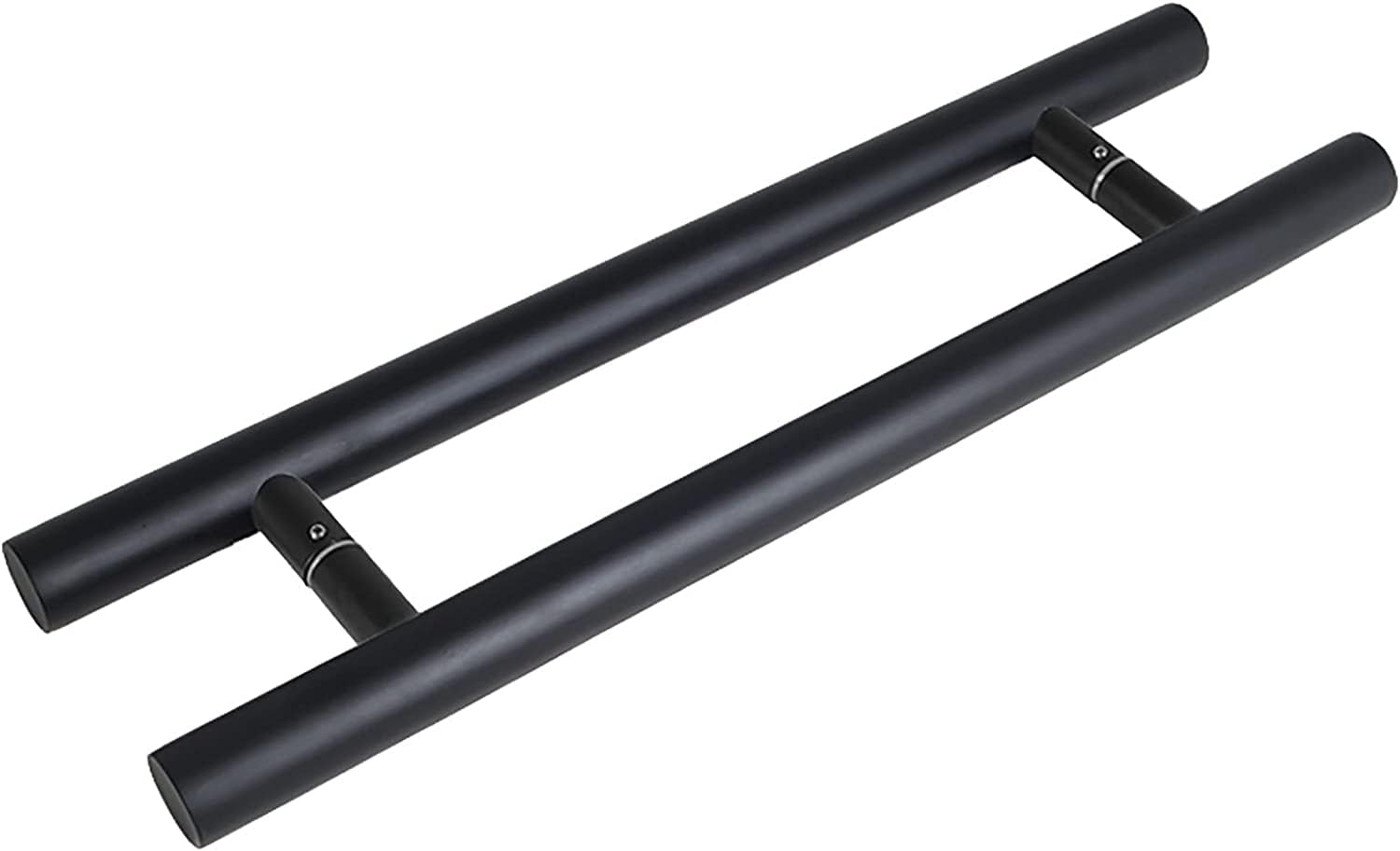 LQZAXSRDR Sliding Barn Door Handle, Wooden Black Barn/Glass Door Pull Handle Commercial Push Bar Multiple Sizes(Style 5,80cm/31.5in)
