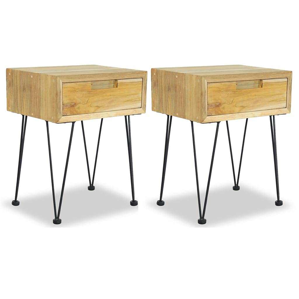 Table de chevet en bois massif meuble d'appoint chambre style rustique colonial