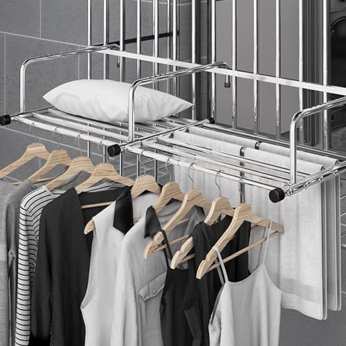 Extendable Clothing Dryer Rack,Radiator Clothes Dryer,Balcony Drying Rack, Stainless Steel Drying Rack, Foldable Portable Space Saving Clothes Drying Rack, Wall Mounted Clothes Rack