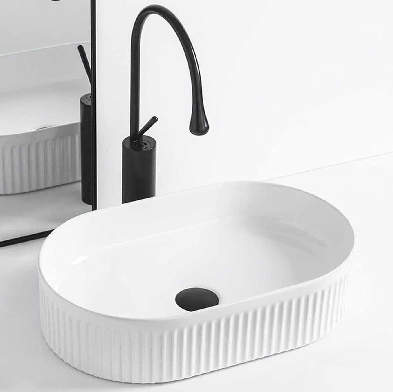 Rea White -U0603 Bathroom Sink Made Of Ceramic Venda-U0603, Size 11.0231131