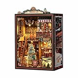クリスマス3D木製DIYミニチュアショップキット、クリエイティブなホリデーデスクトップディスプレイ、ユニーク(264個)。