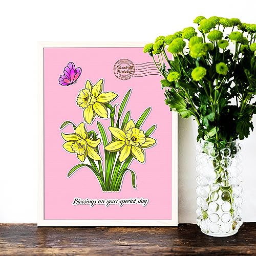 ORIGACH Realistic Daffodil Flower Stamps and Die and Layering Coloring Stencil Bundle for Card Making Album Arts Crafts Supplies - Image 4