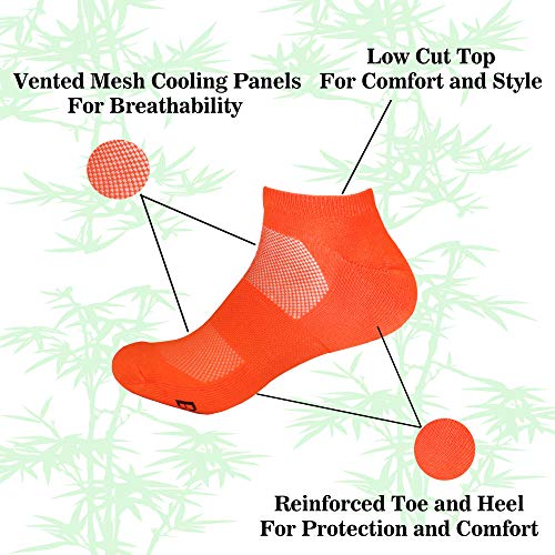 Image of Women's Rayon from Bamboo Fiber Ultra Breathable Superior Wicking Athletic Ankle Sports Socks