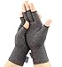 Tiny Chou 2 Pairs Compression Gloves for Women Men, Fingerless Arthritis Gloves Support and Warmth for Hands, Finger Joint, Relieve Pain from Rheumatoid, Osteoarthritis (Gray, Medium-2 Pairs)