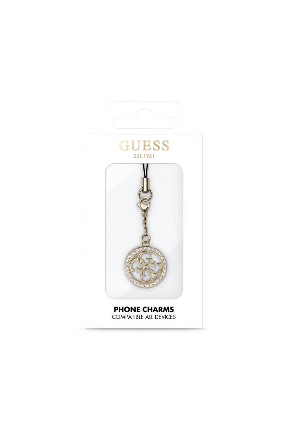 GUESS Zawieszka GUCPM4DRD Phone Strap 4G Strass Charm