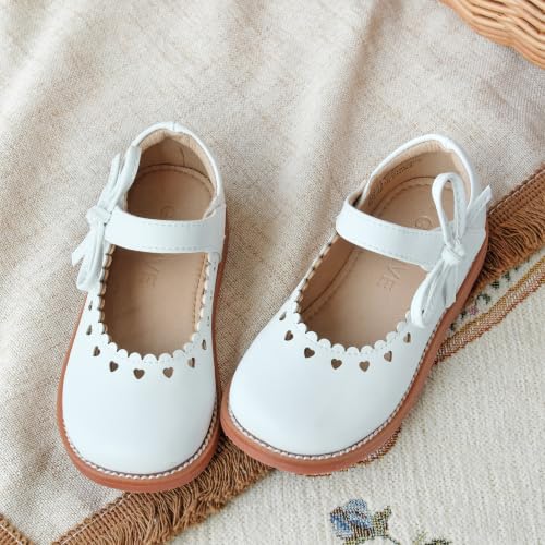 Image of GINFIVE Toddler Girls Dress Shoes Little Kids Flats School Mary Janes Shoes