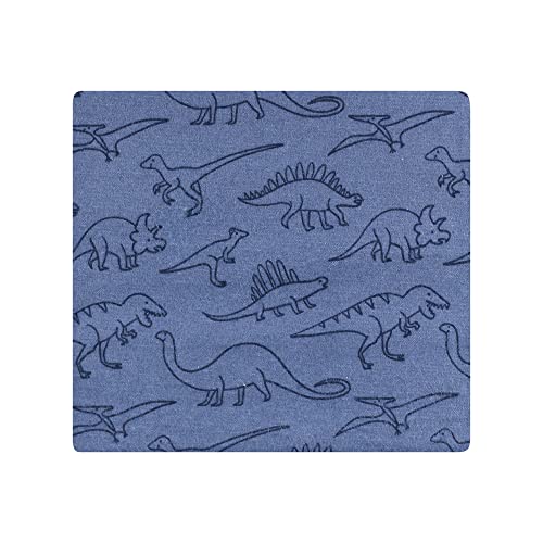 Image of Hudson Baby Unisex Baby Cotton Flannel Receiving Blankets, Blue Green Dino, One Size