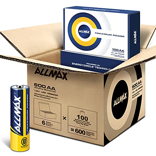 One-Day Sale: Up to 60% Off Allmax AA Maximum Power Alkaline Batteries (600 Count Wholesale Pack / 6 Boxes of 100 Batteries) – Ultra Long-Lasting Double A Battery – Perfect for Businesses, Schools, Hospitals, Government (1.5V) Black Friday - 50% OFF Allmax AA Maximum Power Alkaline Batteries (600 Count Wholesale Pack / 6 Boxes of 100 Batteries) – Ultra Long-Lasting Double A Battery – Perfect for Businesses, Schools, Hospitals, Government (1.5V)
