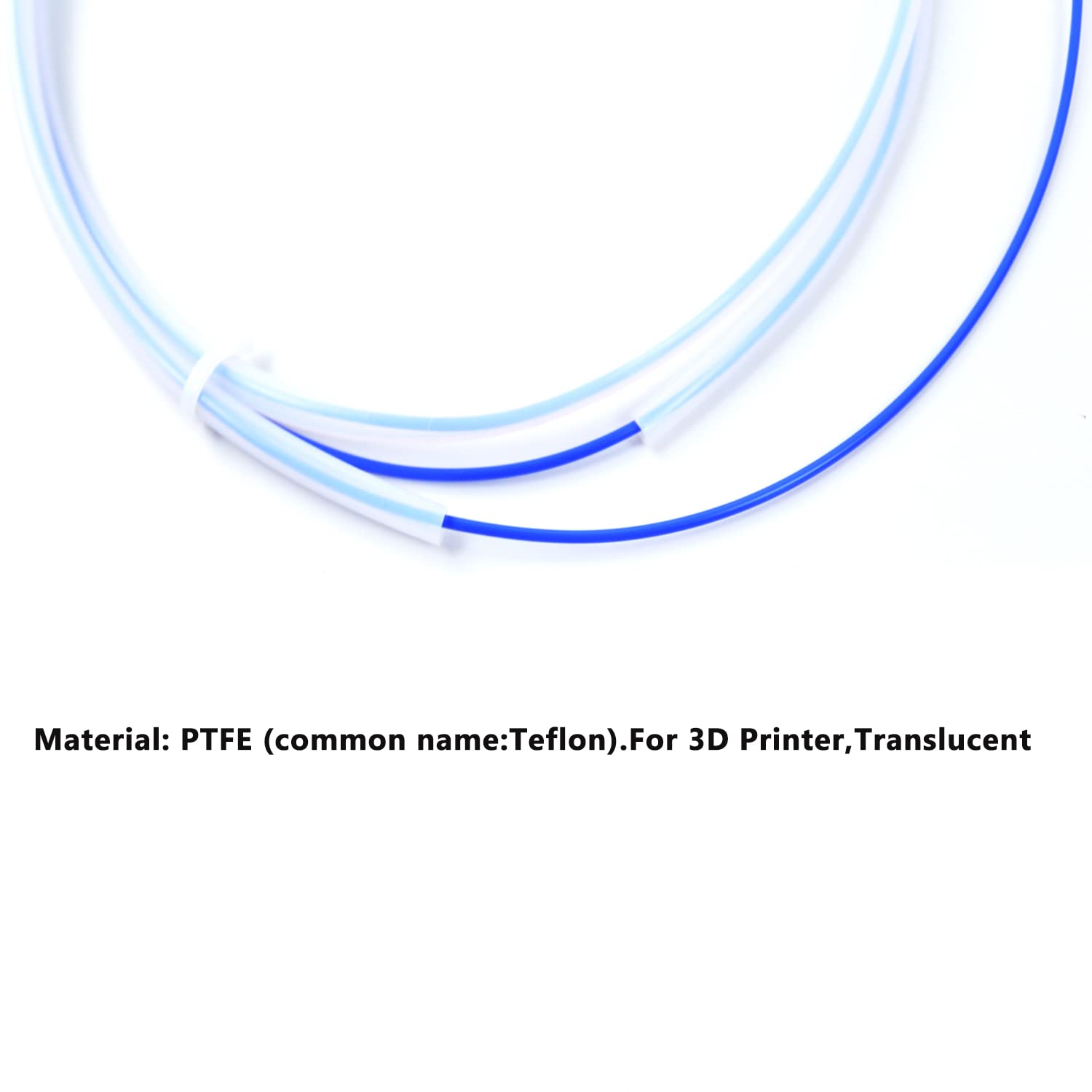 Tubo de Teflón PTFE 3 Metros 3mm ID x 5mm OD Blanco con Cortador