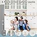 AJOSY 5 Pack Child Proof Refrigerator Lock, Baby Proofing Cabinet Locks, Oven Lock Child Safety. Adhesive Fridge Locks for Kids, Dishwasher, Cupboard, Closet Doors - No Drilling or Tools (Grey)