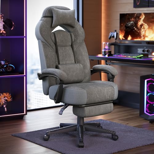 SONGMICS Chaise de Jeu, Chaise d'Ordinateur, Ergonomique,...