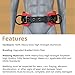 AFP Red & Black Heavy-Duty 3 D-Ring Aluminum Hardware, Premium Thick 8’’ Padded Back Support Waist Body Belt w/ Tongue Buckle & Premium Stitching, Fall Protection Work Positioning Restraint (OSHA/ANSI PPE)