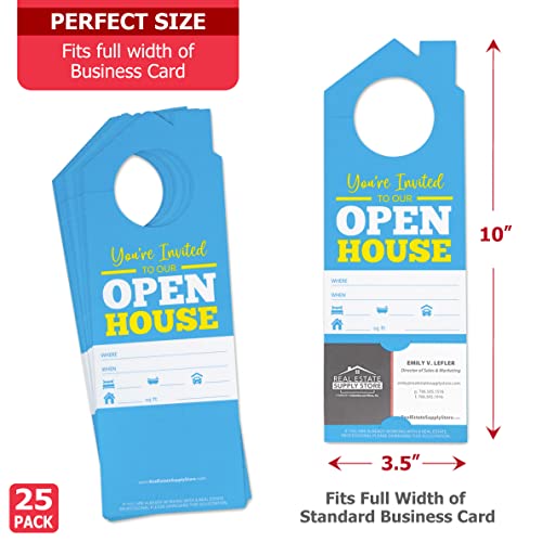 Mediz You're Invited to Our Open House 25 Pack Business Card Door Hanger, Write in Home Details, Real Estate Supply (Open House, Pack of 25) - Image 3