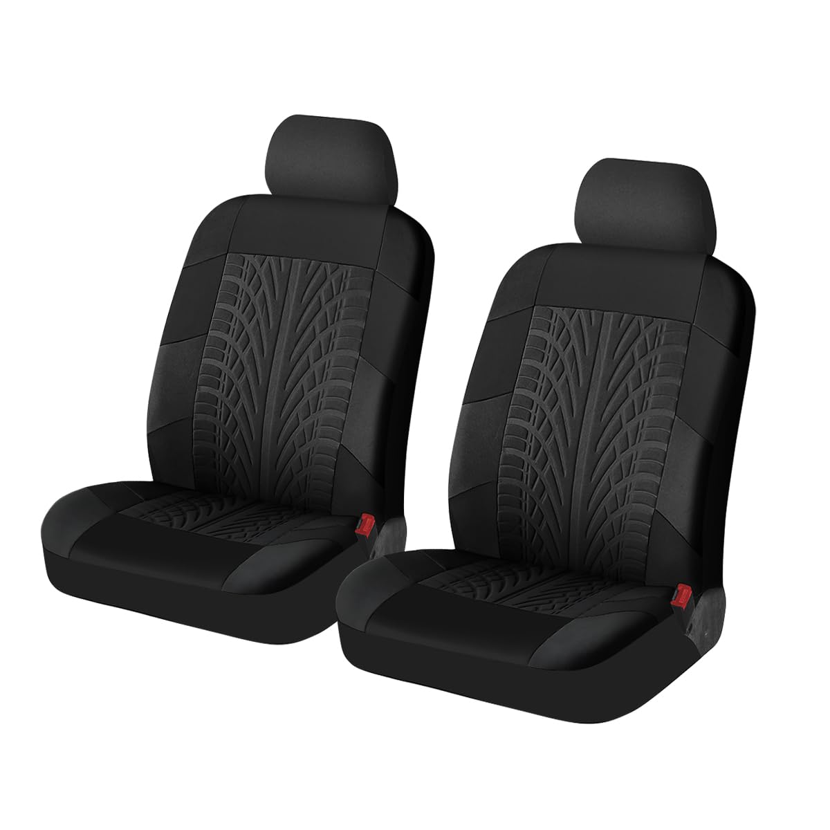 Osilly 2 coprisedili per auto per sedili anteriori, traspiranti, impermeabili, in poliestere, protezioni per sedili auto, universali, accessori interni per auto, camion, SUV (nero)