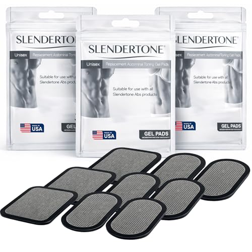 Slendertone - 0706-9631 - Jeux d’électrodes toutes ceintures Set de 3 x 3 patchs de gel - Noir