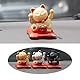 Zerodis Fortune Lucky Wealth Begrüßungskatze solarbetriebene süße Katze mit winkenden Arm Home Display Car Decor(Yellow)