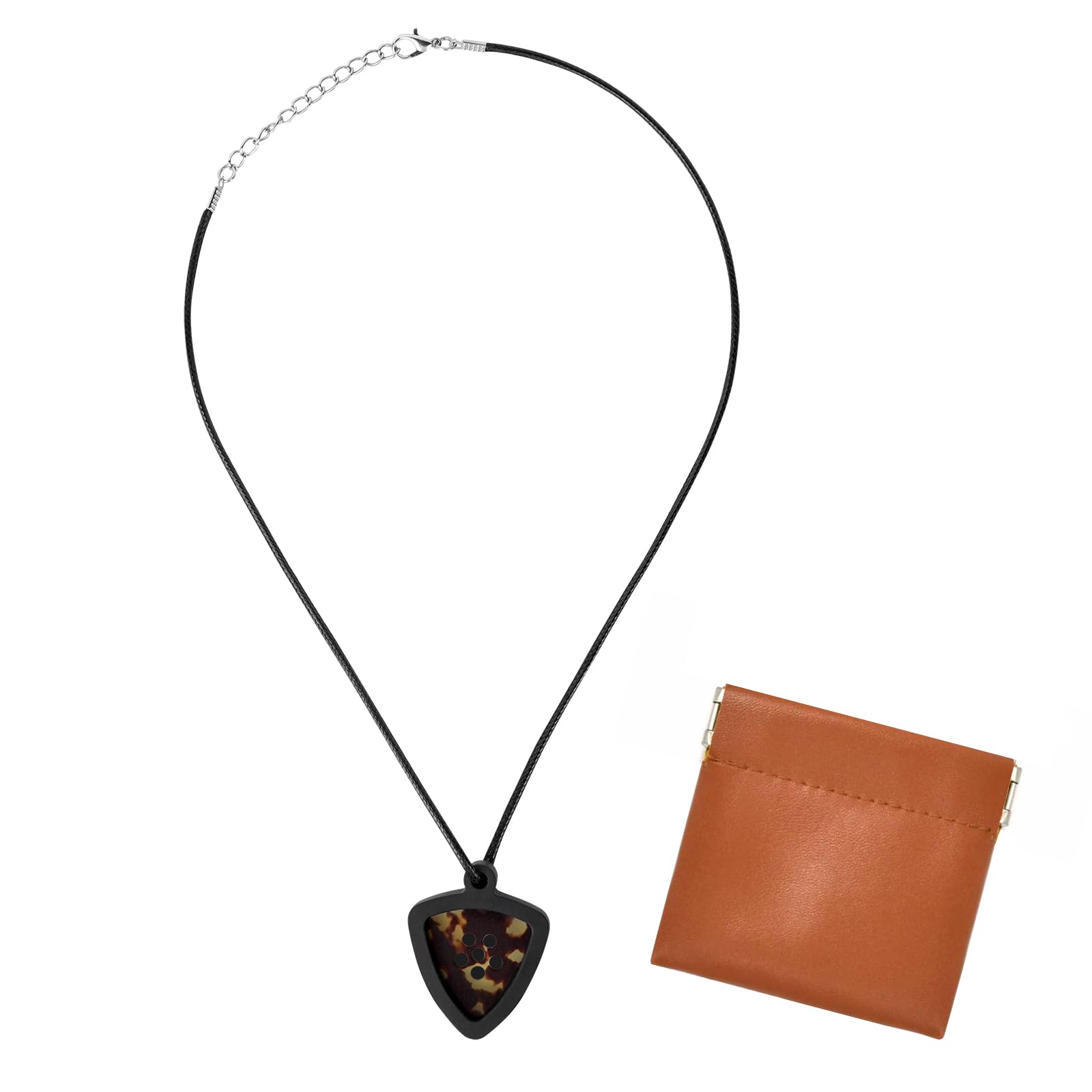 Musiin Large triangle necklace pick set, silicone guitar pick clip, pick necklace lanyard pendant - Image 2
