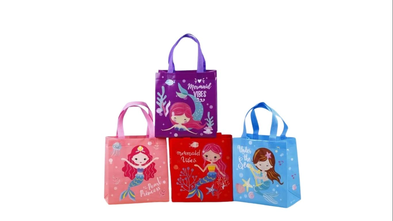 LIGHTER HOUSE� Mermaid Theme Imported Non Woven Bags for Kids Boys or Girls to Keep Birthday Return Gifts (Pack of 6 pcs.) (B0B698MLTM) Amazon Price History, Amazon Price Tracker