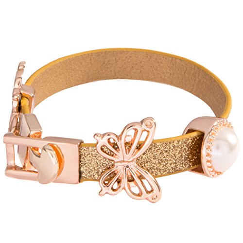 Preisvergleich Produktbild Berydale Lederarmband mit glamouröser Note und aufwendigen Applikationen