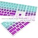 TOP CASE - Faded OmbreSilicone Soft Keyboard Cover Skin Compatible with Apple Magic Keyboard with Numeric Keypad Model: MQ052LL/A A1843 (US Layout, 2017 Released) - Ombre Aqua Blue & White