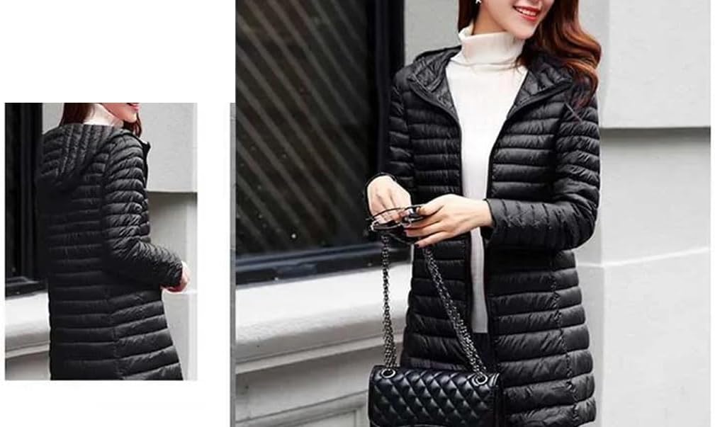 Women’s Lightweight Down Jacket Hooded Slim Warm Casual Spring Outwear For Women