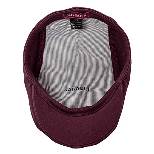 Jangoul Men Ivy Cap Cotton Twill Newsboy Flat Cap (Burgundy, 7 1/8) #TOP4