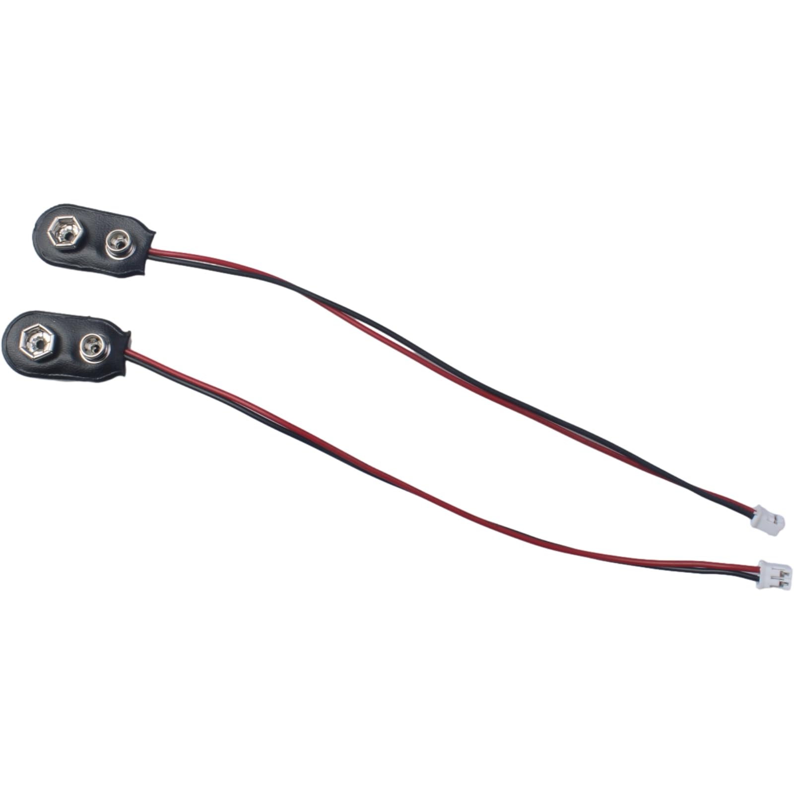 FDXGYH 8pcs I Type Battery Clip Lead Wire 9V Battery Snap Plastic Battery Clip Connector with 2 Pin PH2.0 Connector Cable