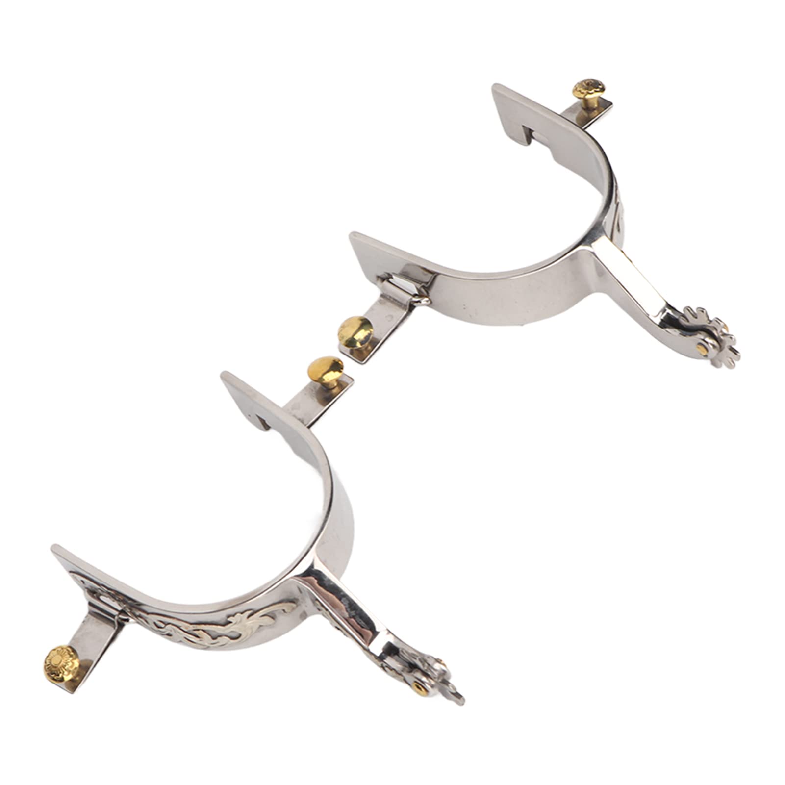 Focket Speroni Western da Cowboy, 2 Pezzi Speroni da Cavallo in Acciaio Inossidabile Squisito Vintage con Ingranaggio Rotante,Speroni da Stivale Steampunk in Metallo di Ottima Lavorazione