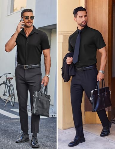Chemise infroissable manches courtes homme look été boutonné