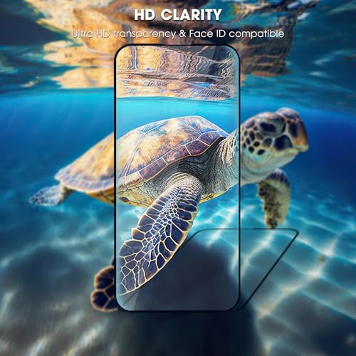 Image of GRIPP 3D Japanese Tempered Glass Screen Protector for iPhone 15 Pro (6.1 inch), 3D Curved Edges, Scratch-Resistant, 9H Hardness, Full Coverage, Bubble Free