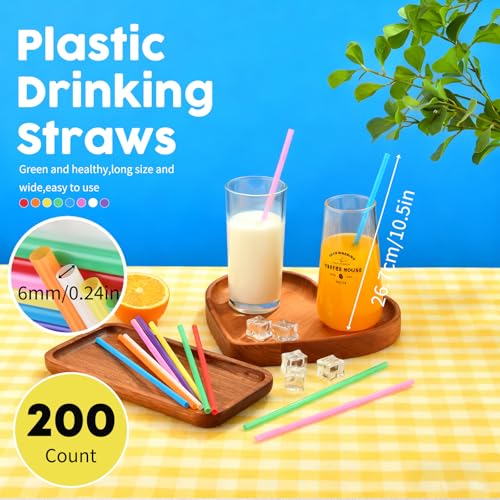 Pitillos plásticos extra largos 10.5" pack 200 miniatura 2
