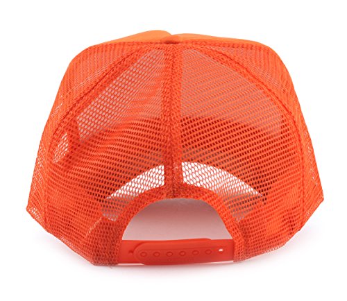 Image of NYFASHION101 Plain Mesh Trucker Hat - Breathable 6-Panel Daily Snapback Cap, Customizable Ideal for DIY Embroidery & Patches
