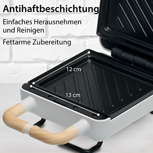 ADE Waffeleisen Sandwichmaker 2in1 KG2006 auswechselbare Platten, Sandwichtoaster mit Antihaftbeschichtung zum Backen… – Bild 6