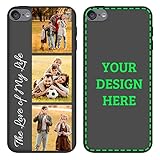 Custom Personalized Phone Case for iPod Touch 5 6 7 Design Your Own Multi Picture Collage Slim Soft Black Phone Cover for Family Friends Couple Gift