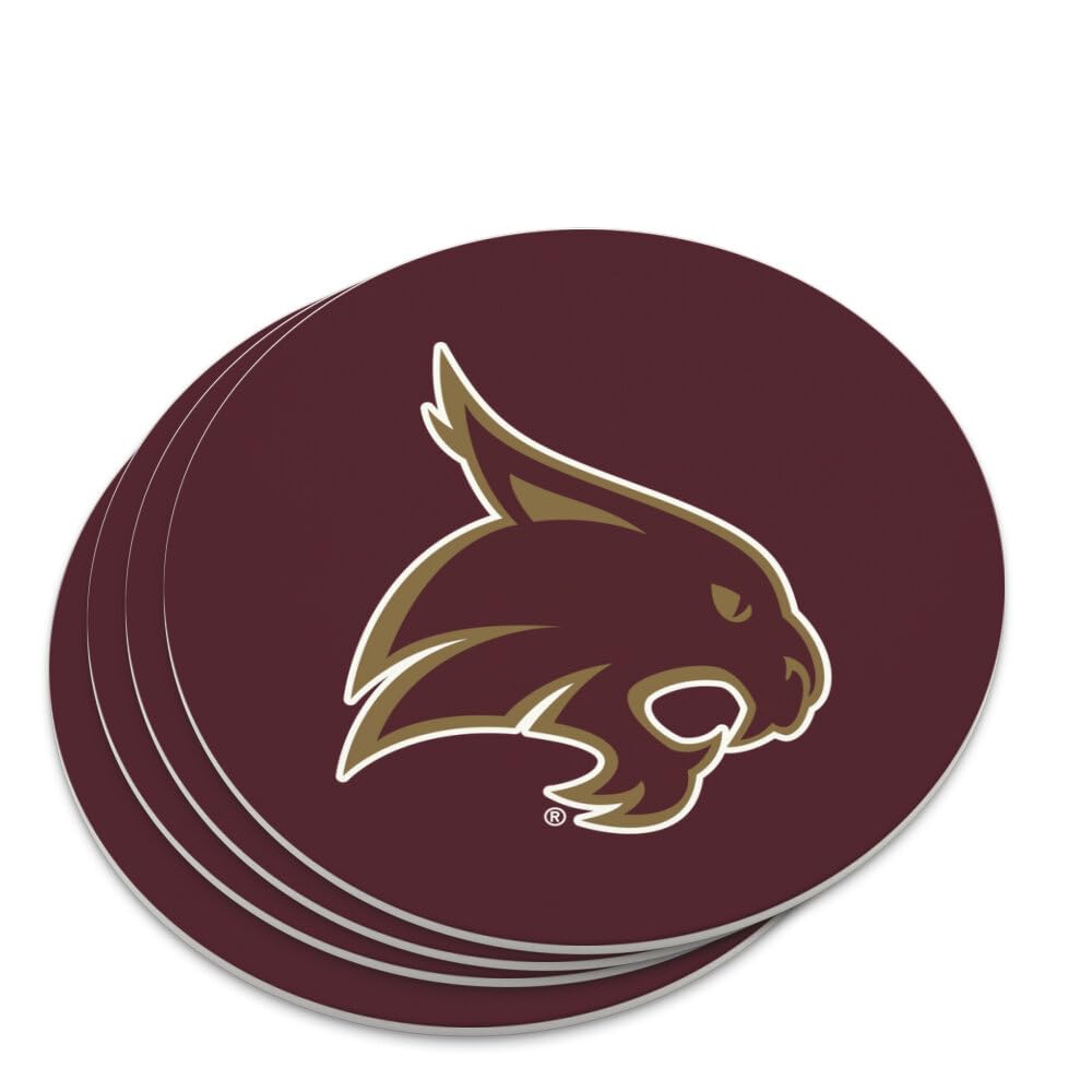 Graphics & More Texas State University Logo Novelty Coaster Set