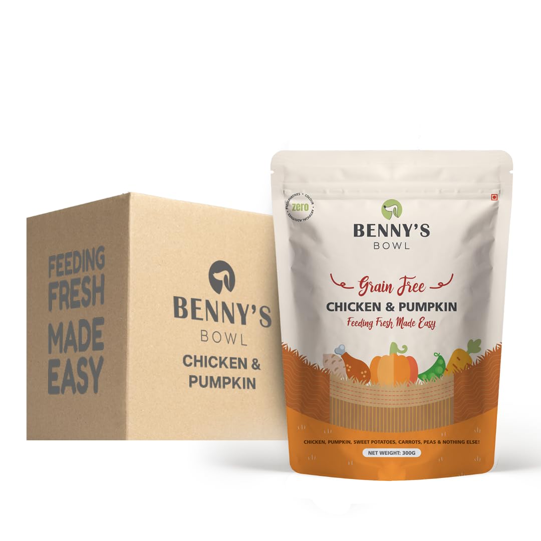 BENNYS BOWL Fresh Dog Food - Chicken & Pumpkin Recipe - 30 Packs X 300G | Grain Free, All Life Stages, Semi-Solid (B09GLT42CT) Amazon Price History, Amazon Price Tracker