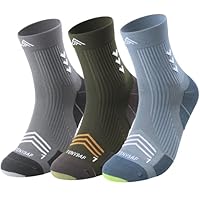 Lounwee Compression Sport Running Socks: Crew Sock with Arch Support for Men Women Hiking Cycling Football,Gift for Runners