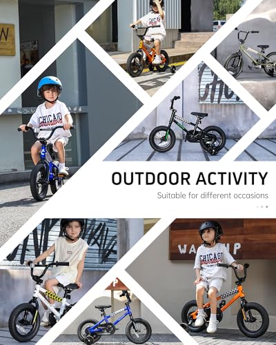 image for vollsch 12 Inch BMX Style Kids Bike Toddlers Bicycle with Training Whe