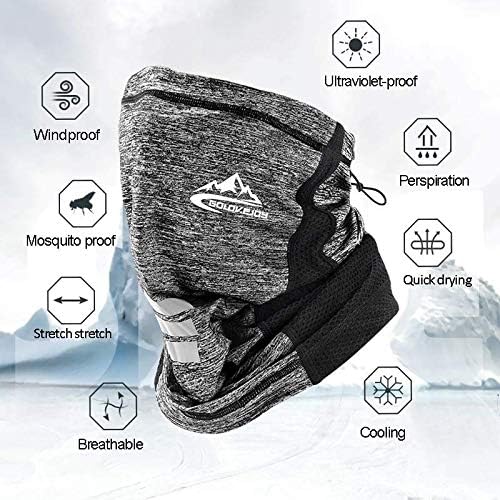 Headband 12 in 1 Multifunctional Face Mask Anti Dust Wind UV Sun Neck Headwear Motorcycle for Women Men Face Scarf Bandana