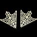 2Pair Brooches Accessories Palace Retro Hollow Pattern Shirt Collar Brooch Buckle Angle Triangle