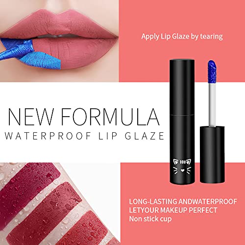 5Pcs Lip Stain Peel Off, Peel Off Lip Stain, Lip Stain Peel Off Tattoo Lipstick, Long Lasting Waterproof Non-Stick Cup Peel Off Lip Tint For Women Girls #TOP3