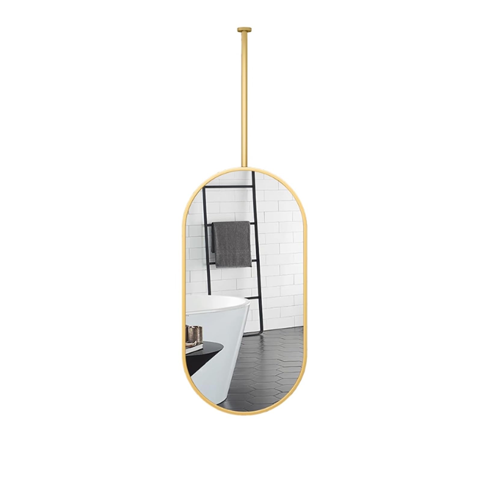 Miroir de decoration d interieur suspendu HD pour un vestiaire elegant