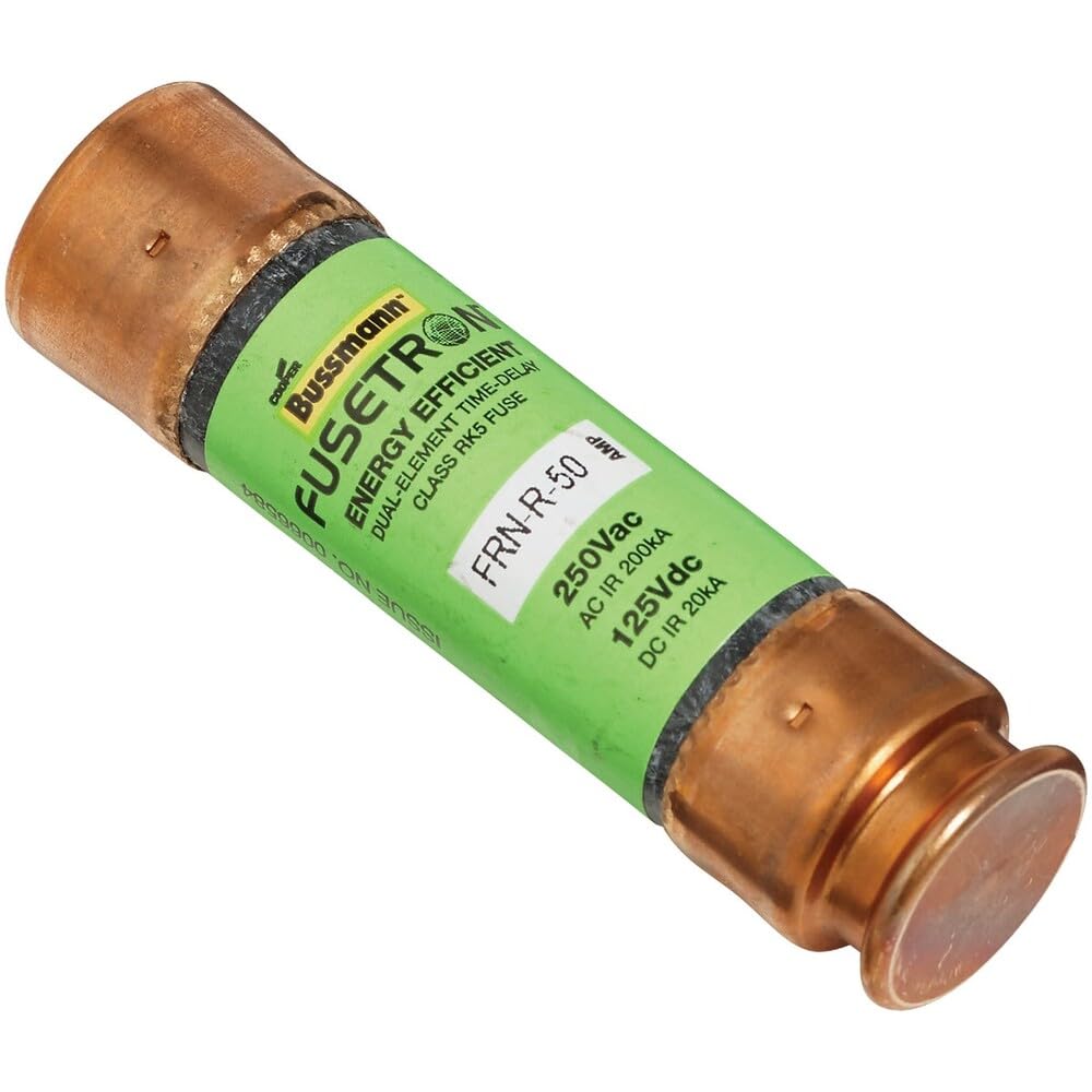 Bussmann BP/Frn-r-50 50 Amp Fusetron temporisation double Élément de limitation de courant Class Rk5 fusible de Certification UL, 250 V, 2-pack
