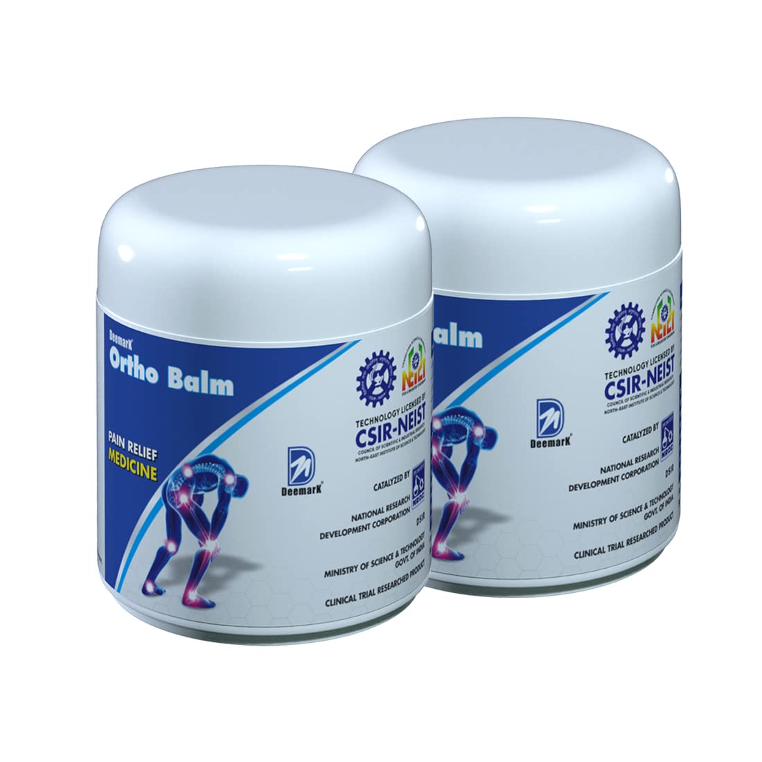 Deemark Ortho Pain Releif Balm For Joint & Muscles Pain, Cramps | 100% Ayurvedic Ingredients | Instant Pain Relief | Controls inflammation or pain | (Pack of 2 x 50Gm) (B09DVVB5VV) Amazon Price History, Amazon Price Tracker