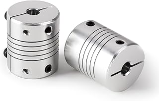 Sinoblu 2 Pieces 6mm to 10mm Stepper Motor Shaft Coupling 30mm Length 25mm Diameter Shaft Coupler Aluminum Alloy Joint Connector for 3D Printer CNC Machine DIY Encoder